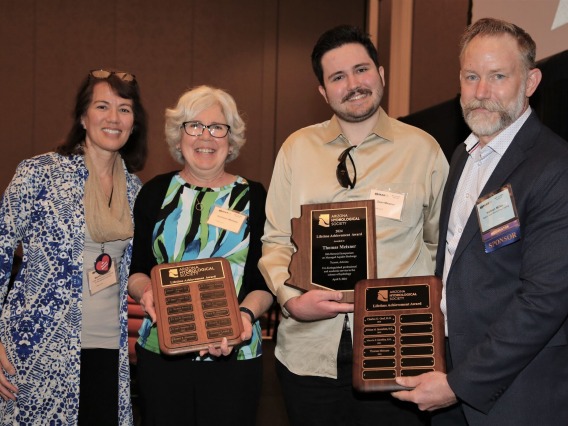 Tom Meixner Lifetime Achievement Award: Martha Whitaker, Kathleen Meixner, Sean Meixner, and Nathan Miller